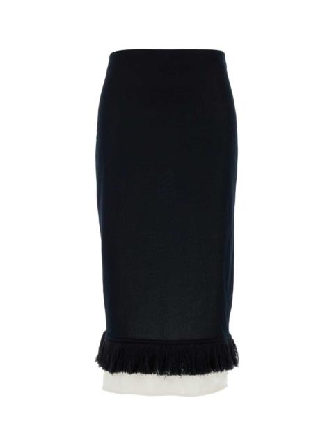 Bottega Veneta Bottega Veneta Women Navy Blue Knit Skirt