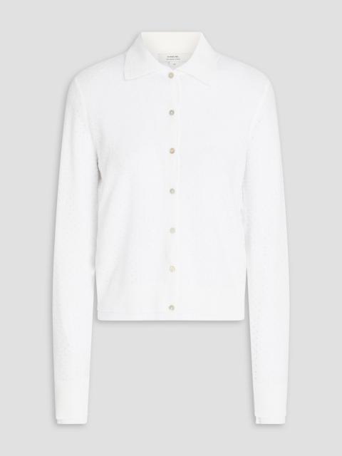 Other Designers Layered pointelle-knit cotton-blend cardigan