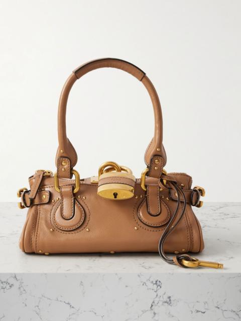 Chloé Paddington embellished leather tote Tan