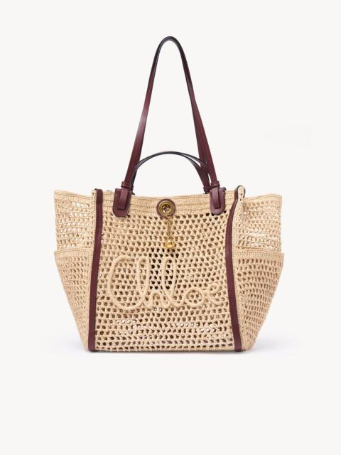 Chloé CHLOÉ ICONIC DOUBLE CARRY BAG IN RAFFIA