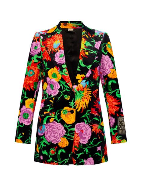 GUCCI x Ken Scott Floral Print Velvet Blazer
