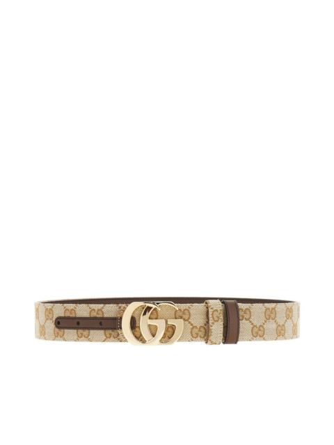 GUCCI Gucci Cut GG Marmont Reversible Belt Brown