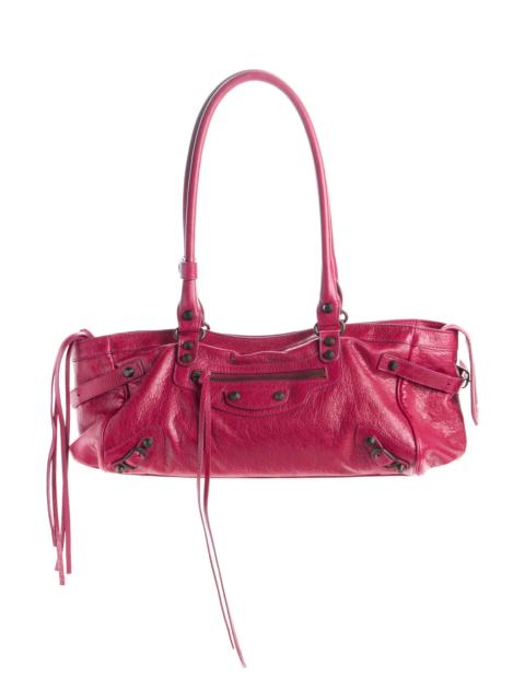 BALENCIAGA Balenciaga Le City Leather East/West Shoulder Bag in 5729 Framboise at Nordstrom