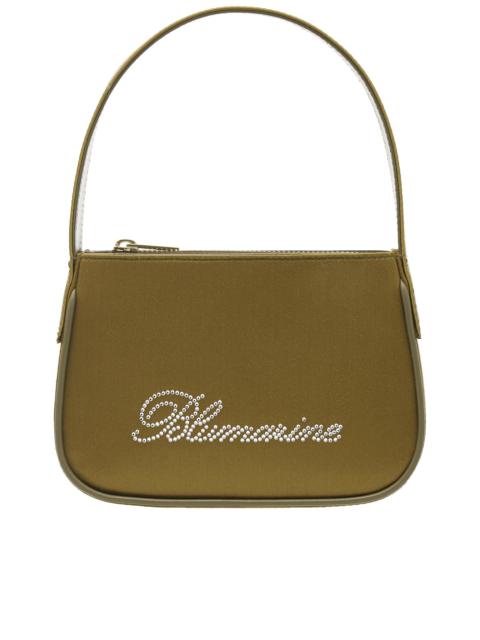 Blumarine Satin Rhinestone Logo Bag