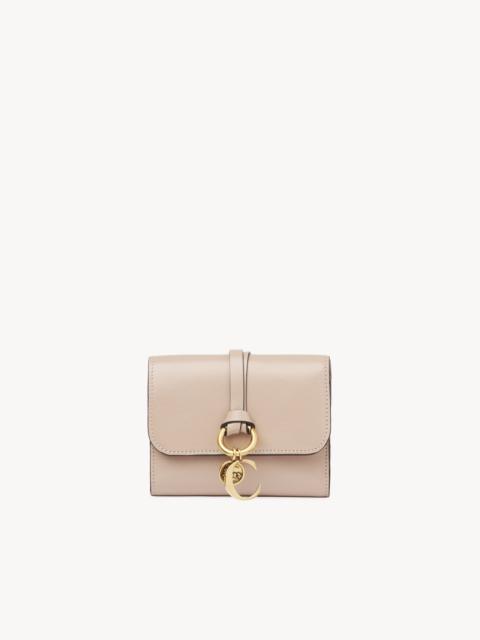 Chloé SMALL ALPHABET TRI-FOLD IN SHINY LEATHER