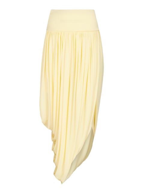 Alaïa Twisted Jersey Midi Skirt yellow