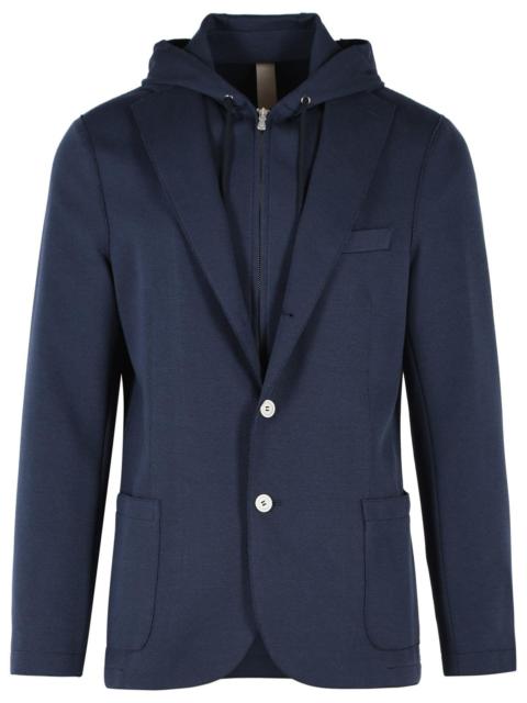 Other Designers Eleventy Blue Cotton Blend Blazer Men