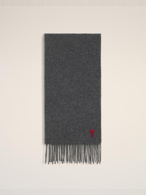 AMI Paris GREY WOOL AMI DE COEUR SCARF