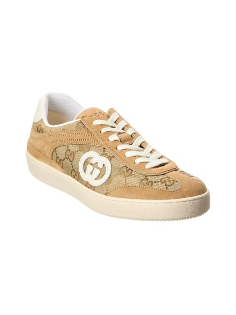 GUCCI Gucci G75 GG Canvas & Suede Sneaker