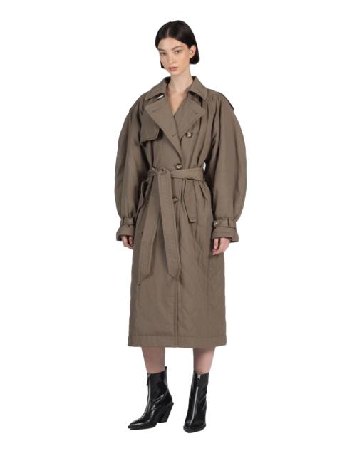 Elleme Quilted Trench Coat Brown