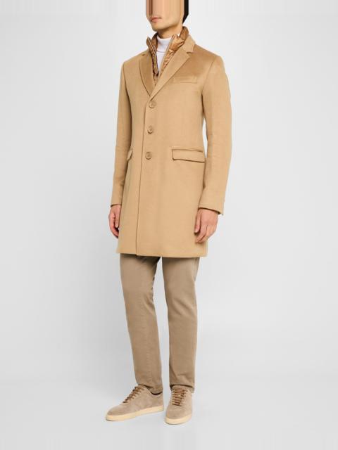 Men's Cashmere Topcoat with Windguard