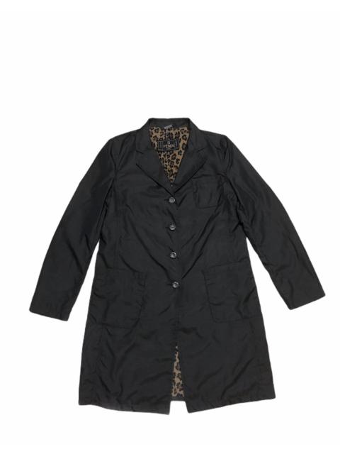 FENDI Authentic FENDI MONOGRAM LEOPARD STYLE Trench Coat