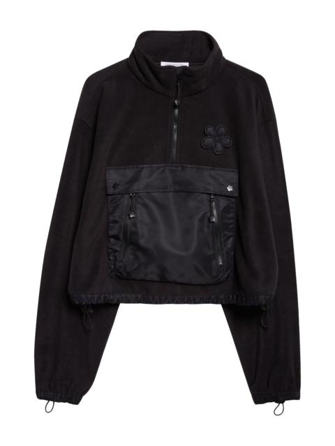 CECILIE BAHNSEN Cecilie Bahnsen Bastian Mixed Media Anorak in Black at Nordstrom