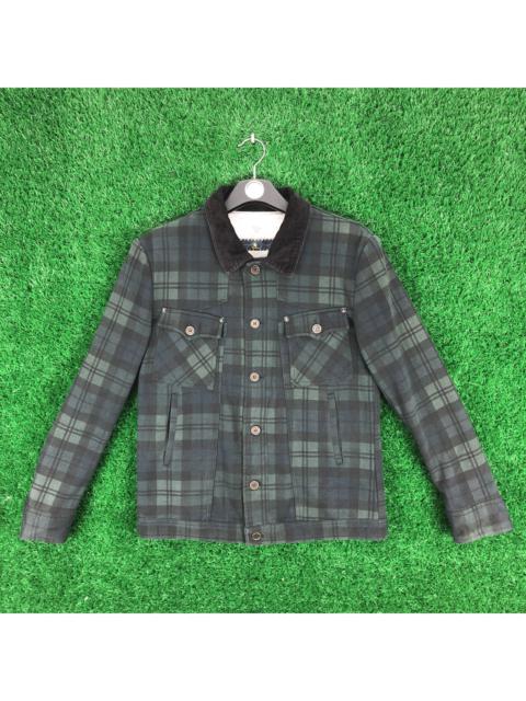 Other Designers Vintage - Vintage Checkered Jacket Trucker Design by Pincpone