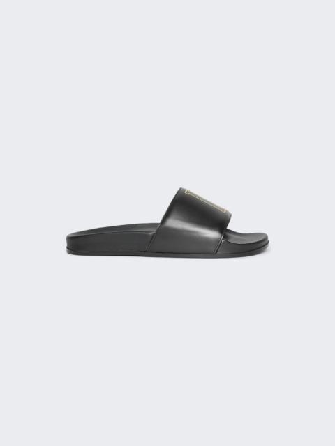 Rhude Logo Slides Black And Yellow