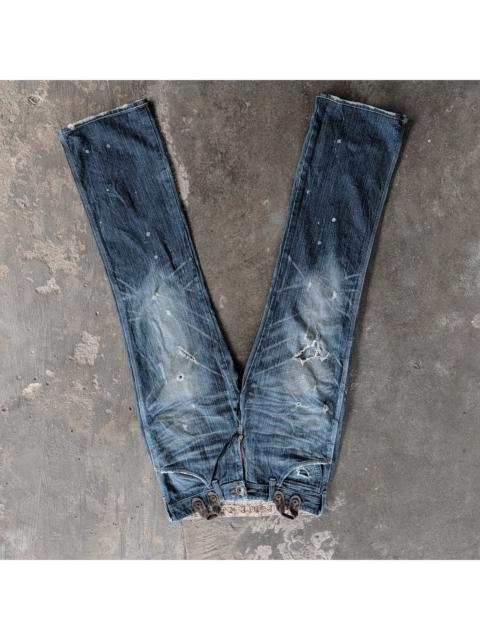 Other Designers Japanese Brand - Vintage Edwin Blue Trip Distressed Trousers Jeans Pants