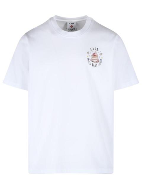 CASABLANCA Casablanca 'Casaway' White Cotton T-Shirt Men