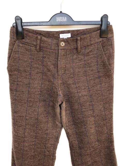 Mackintosh Philosophy Brown Checked Wool Trousers Pants