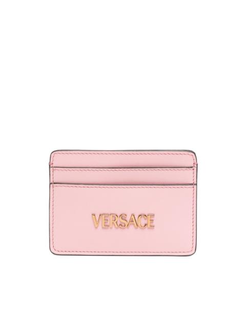 VERSACE logo-tag card holder