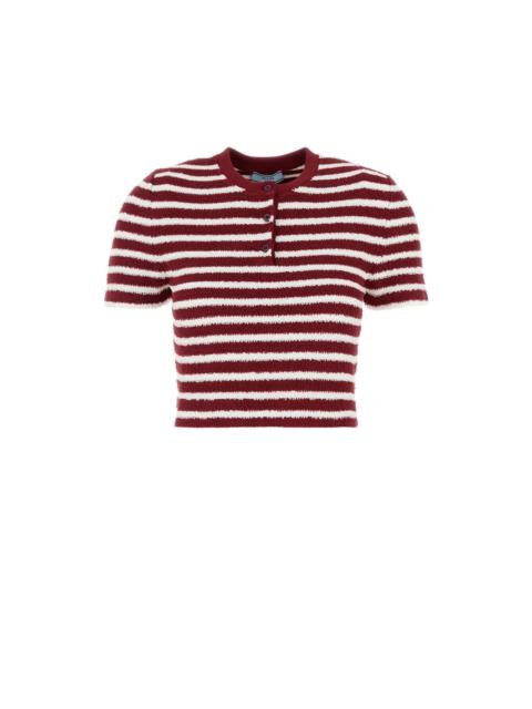 Prada PRADA Embroidered Terry Fabric Polo Shirt New & Authentic (W