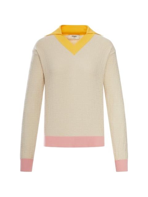 FENDI Fendi Women Cotton And Silk Blend Sweater