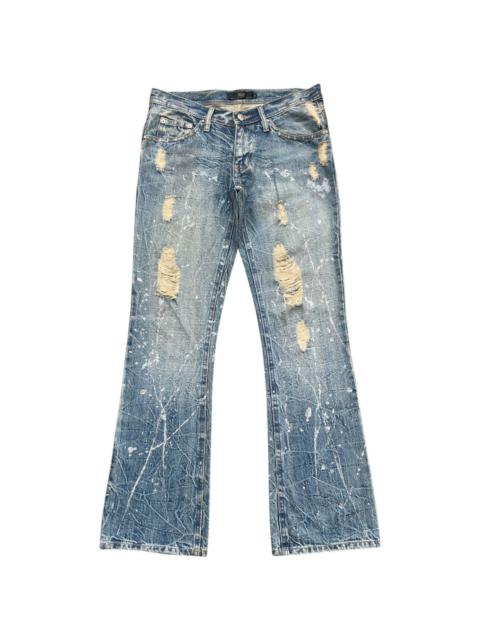 KMRii - Midas Distress Splatter Flare Denim Jean