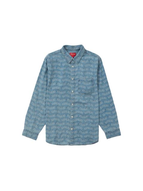 Supreme Supreme Arc Jacquard Denim Shirt Blue