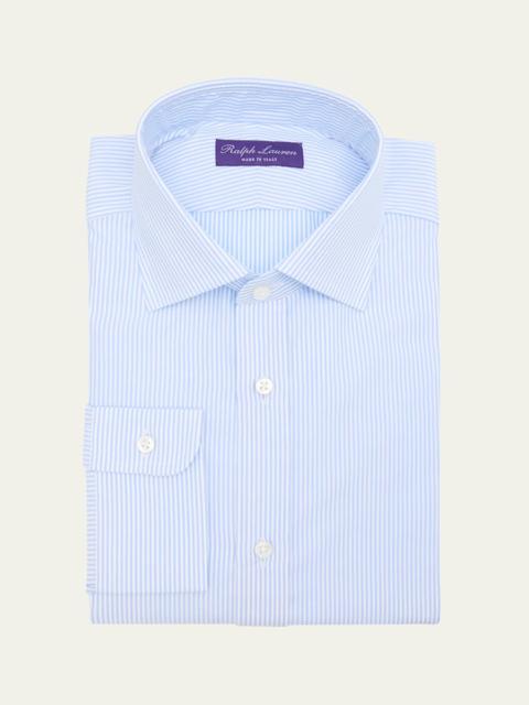 Ralph Lauren Men's Cotton Petite Bengal Stripe Dress Shirt