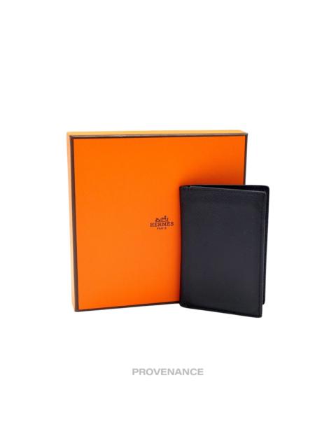 Hermès Hermes MC2 Euclide Card Holder Wallet - Epsom Noir Black