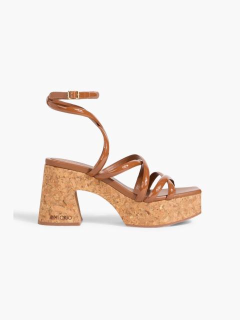 JIMMY CHOO Cecelia 95 patent-leather platform sandals