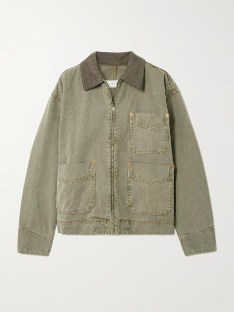 SLVRLAKE Casey Corduroy-trimmed Cotton-canvas Jacket