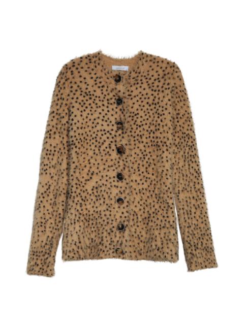 rabanne Rabanne Brushed Cardigan in Print Pois at Nordstrom