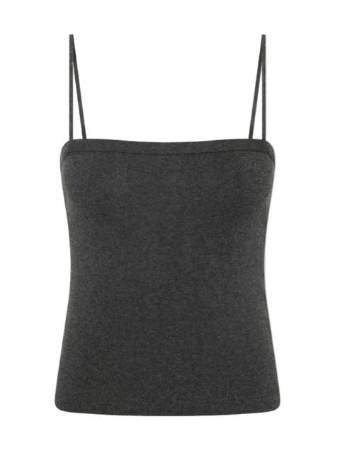 ST. AGNI Organic Cotton Square Neck Cami in Charcoal Melange
