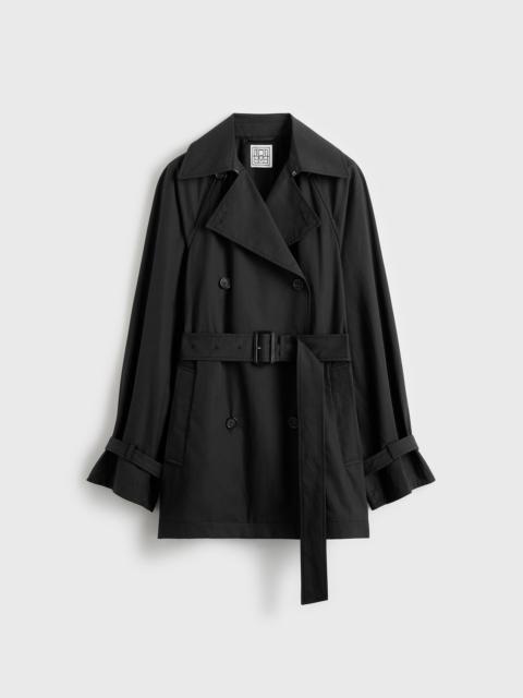 TOTEME Washed cotton trench washed black
