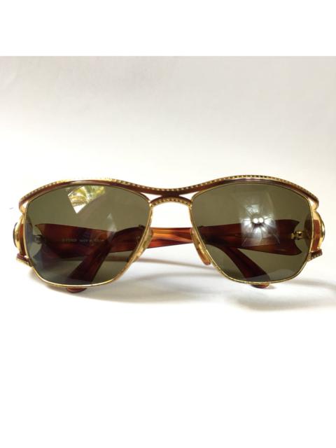 Other Designers Vintage Fendi FF Gold Tortoise Shell Sunglasses