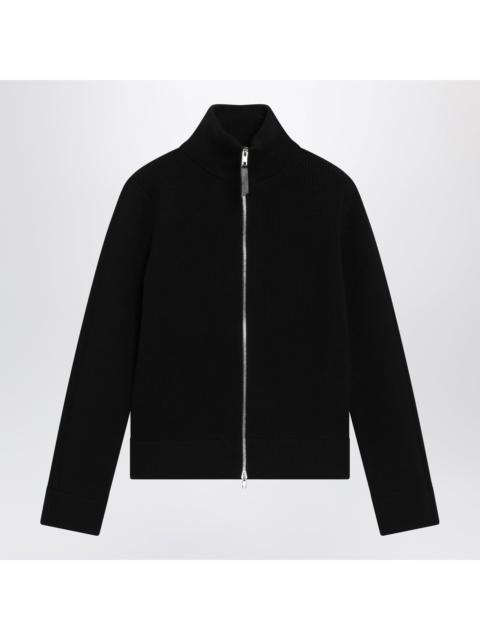 Maison Margiela Maison Margiela Black Wool-Blend Zip Cardigan Women