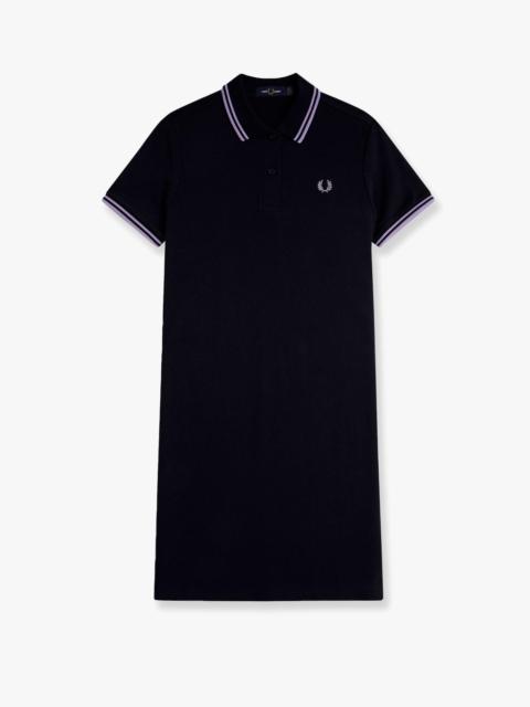 FRED PERRY - Fred Perry Stretch Cotton Polo Dress With Contrasting Profiles
