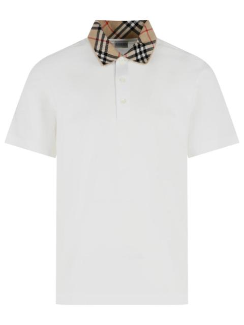 Burberry Burberry EVAN White Cotton Polo Shirt