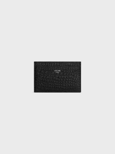 CELINE Card holder in CROCODILE EMBOSSED CALFSKIN