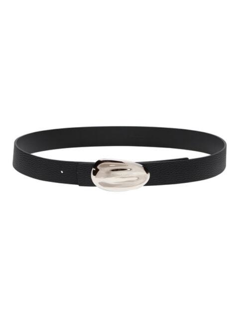 FERRAGAMO Ferragamo Men's Sculptural Gancini Pebble Leather Belt