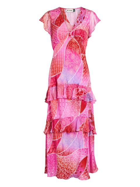 RIXO Rixo Meena Patterned Silk-chiffon Midi Dress