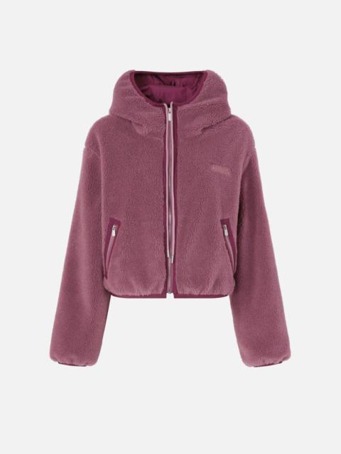 PINKO TEDDY-EFFECT FLEECE HOODIE