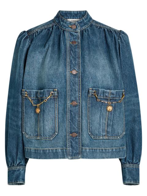 Chloé Chloe Capsule Embellished Denim Jacket