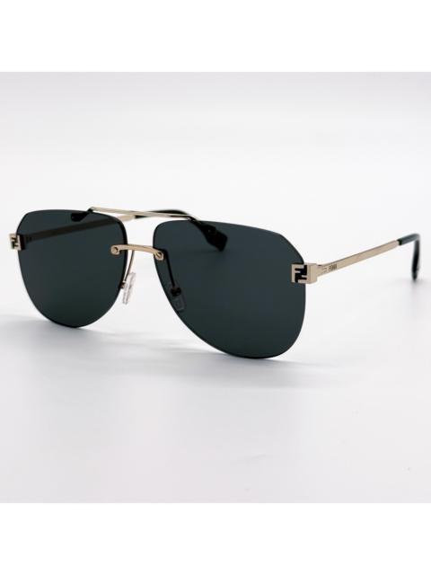 FENDI NEW FENDI SUNGLASSES FE40115U 32N GOLD/GREEN UNISEX EYEWEAR