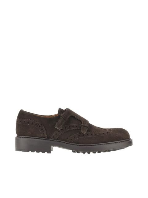 Other Designers Doucal's Suede Leather Double Loop Loafers Brown
