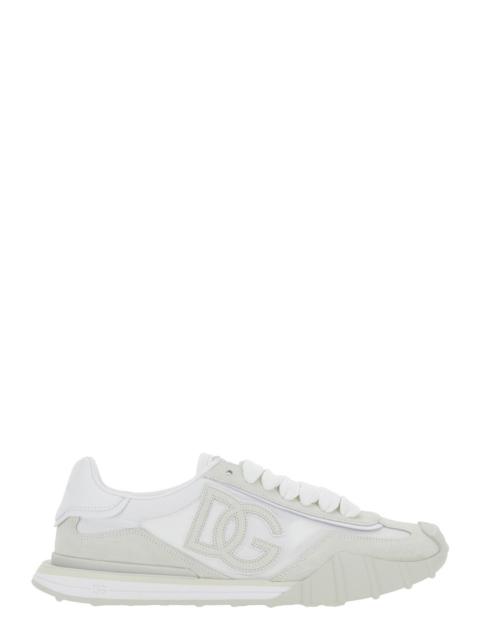 Dolce & Gabbana Dolce & Gabbana Men 'Dg Athletic' White Low Top Sneakers With Logo Patch On The Tongue And Maxi Logo