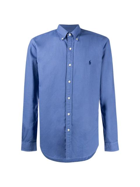 Other Designers Polo Ralph Lauren Embroidered Polo Pony Cotton Shirt, Size Medium