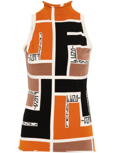 FENDI Fendi Women Printed Turtle-Neck Top