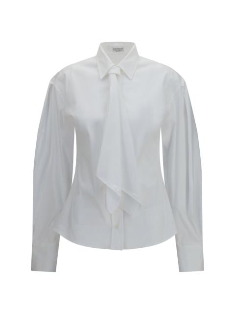 Brunello Cucinelli Brunello Cucinelli Women Cotton Blend Shirt With Tie