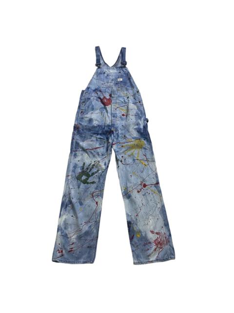 Other Designers Vintage - Big Mac square bak by Jc Penney paint splatted bib overall